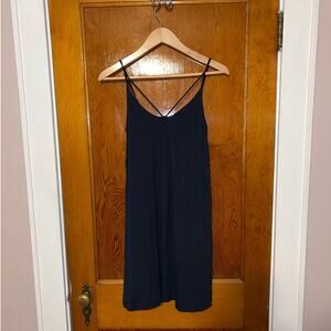 Hollister strappy mini swing dress navy size XS